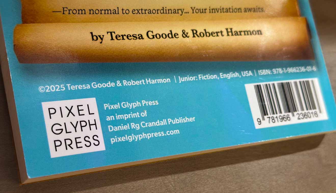 isbn bar code example from one of the books published by Pixel Glyph Press